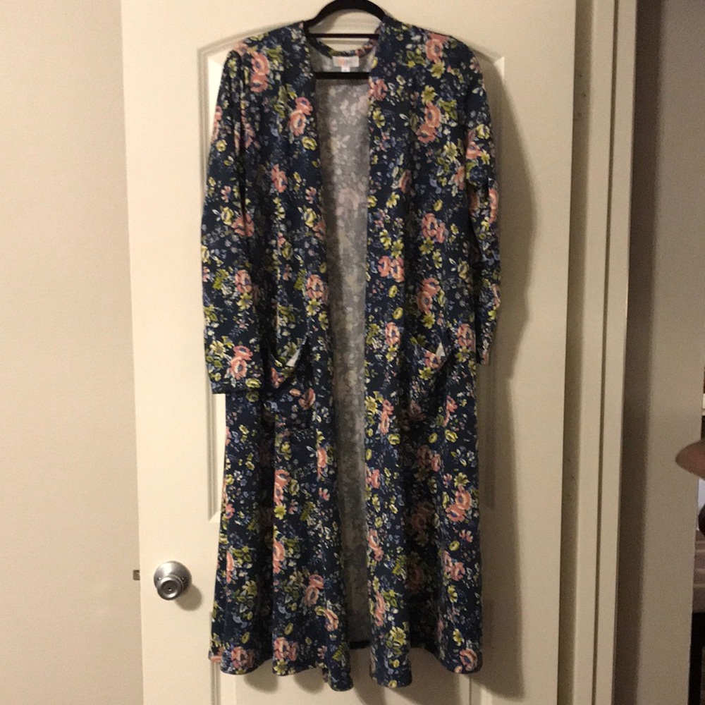XL Floral Sweater Duster